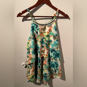 IZ Byer Racerback Watercolor Tank Top